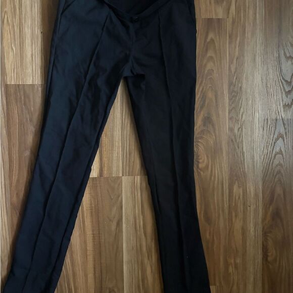 Séraphine Black Pleated Straight Leg Maternity Pants Size  2 - Picture 2 of 4